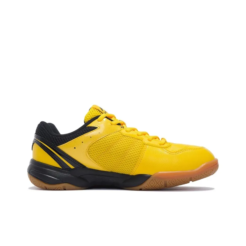 LiNing Cushioning Breathable Abrasion Resistant Slip Resistant Low Top Badminton Shoes Men's Yellow-1
