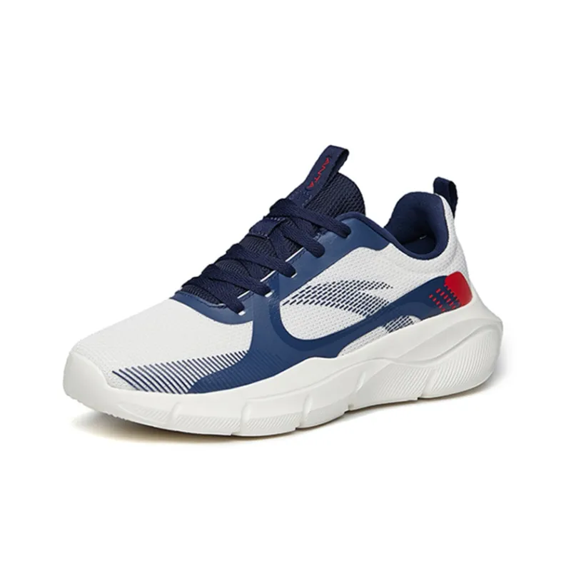 Anta Cushioning, Slip Resistant, And Abrasion Resistant Low Top Training Shoes Men's White Blue-2