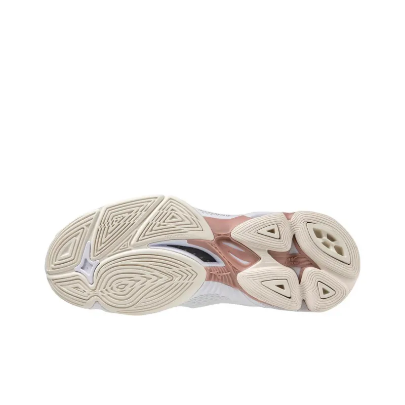 Mizuno Wave Lightning Z7 Cushioning Anti Slip Wear Resistant Breathability Low Top Training Shoes Unisex White Lotus-4