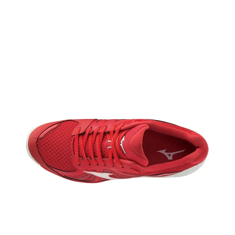 Mizuno Wave Rider 25 Wide Durable Breathable Low-Top Table Tennis Shoes Unisex Red White-2
