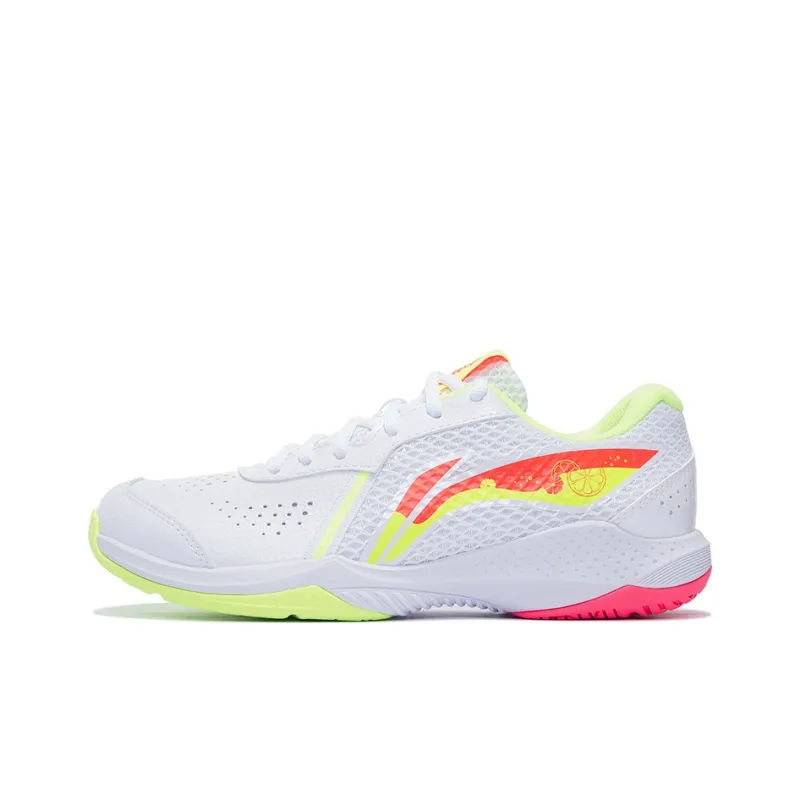 LiNing Badminton Series Abrasion Resistant Low Top Badminton Shoes Unisex Standard White-0