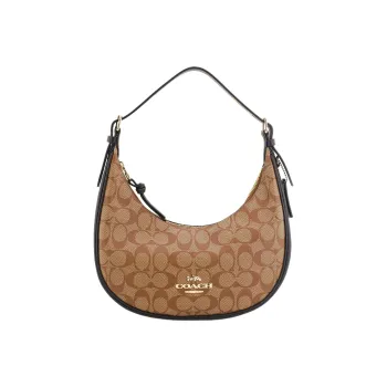 COACH Bailey Coated Canvas With Pebbled Leather Armhole Shoulder Bag Handbag Shoulder Bag Women's Brown With Monogram