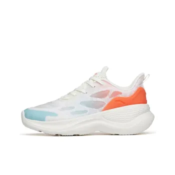ANTA Variety Training Collection Training Shoes Women's Low Top Ivory/Fluorescent Chrysanthemum Orange/Light Steel Blue