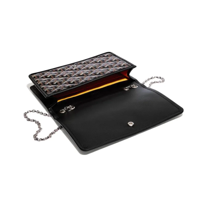 GOYARD Alexandre III Canvas With Leather Shoulder Bag Crossbody Bag Women's Black-3