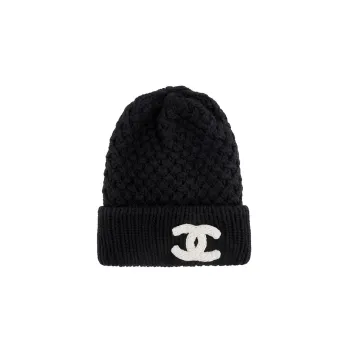 CHANEL Cashmere Beanies Women's Black