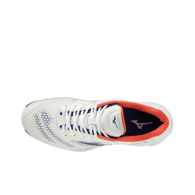 Mizuno Wave Stealth 5 Low Tops Volleyball Shoes White Blue Pink-2