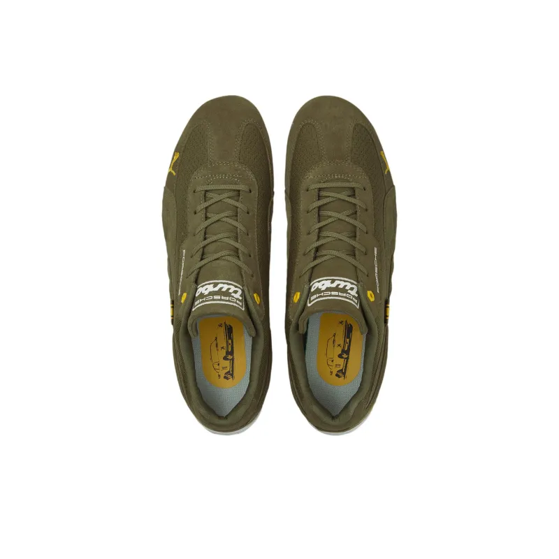 PUMA Porsche Legacy Speedcat Cushioned Anti-Slip And Wear-Resistant Lightweight Low-Top Training Shoes Men's Olive-2