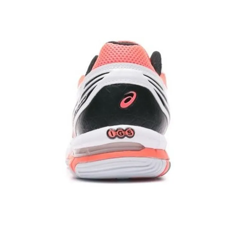 Asics Gel-Volley Elite 3 Wear-Resistant Low-Top Training Shoes Women's Orange White-4
