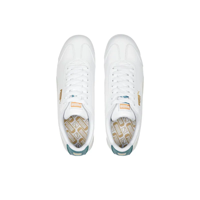 PUMA Roma Basic+ Anti-Slip Wear-Resistant Low-Top Training Shoes Unisex Training Shoes White Orange-3
