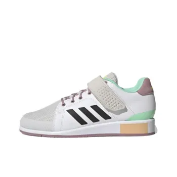 Adidas Power Perfect Iii. Anti-Slip Wear-Resistant Low-Top Training Shoes Men's White Purple Gray