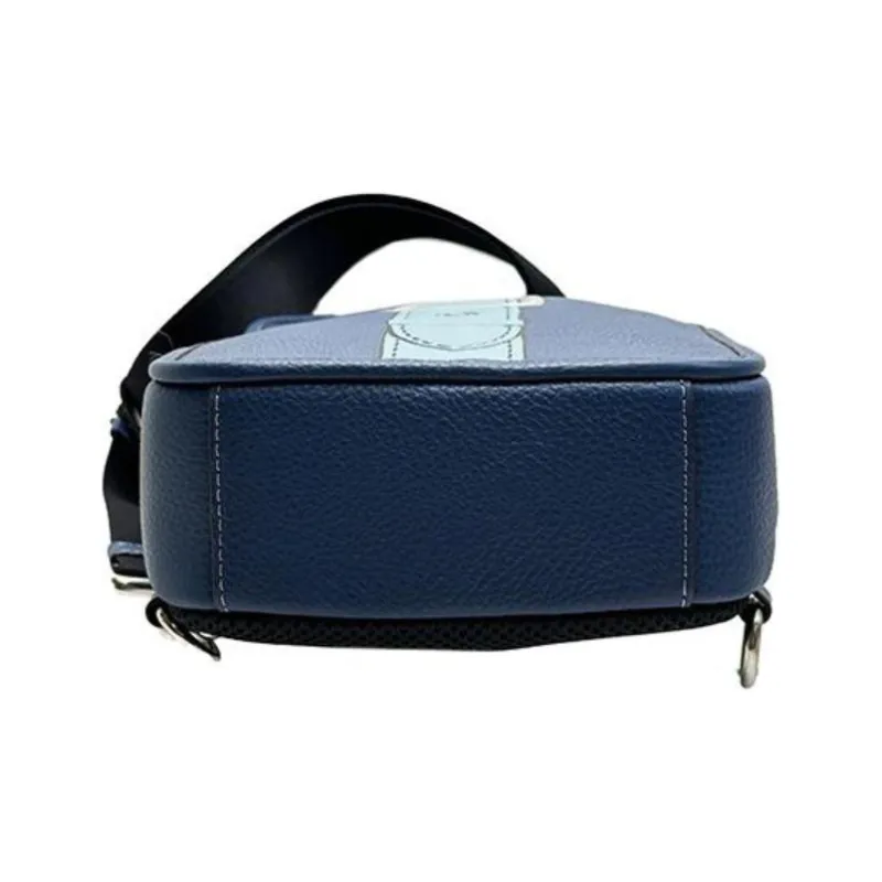 COACH Sullivan Cow Leather With Textile One Shoulder Crossbody Sling Bags Men's Blue-2