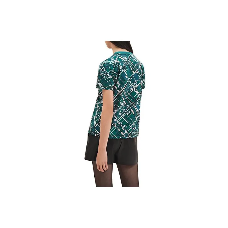HERMES T-Shirts Women's Oxford Green-1