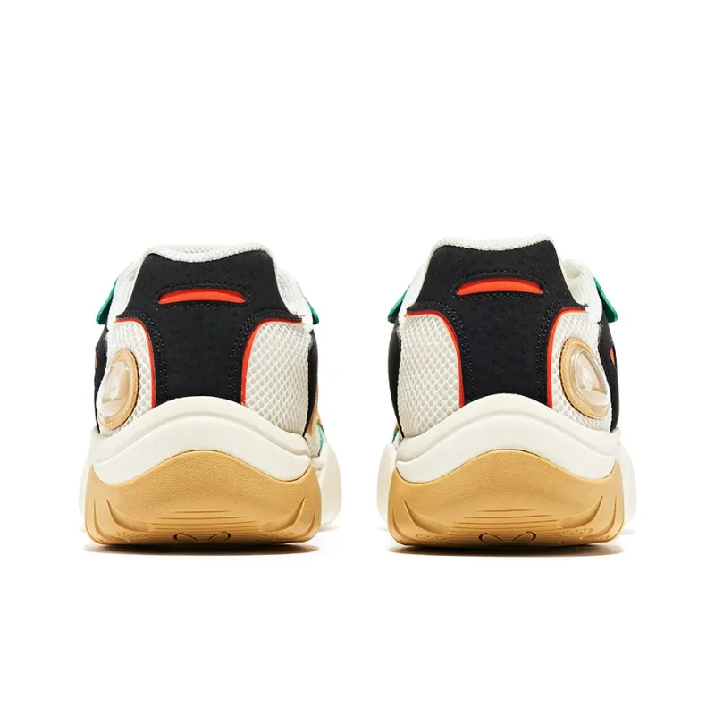 Erke Training Shoes Men Low Top White Green Yellow-3