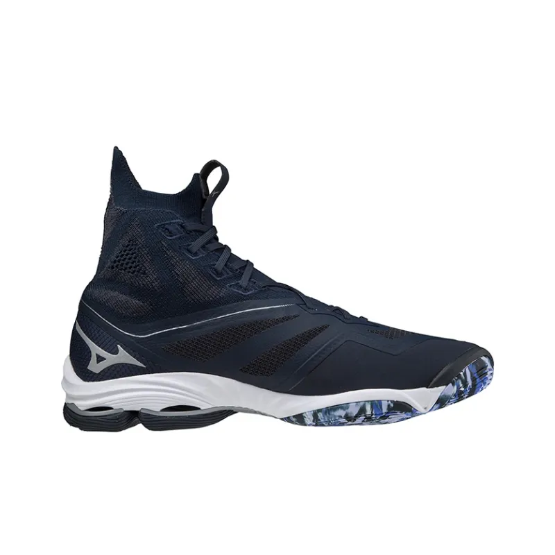 Mizuno Wave Lightning Neo Training Shoes Unisex High Top White/Black-1