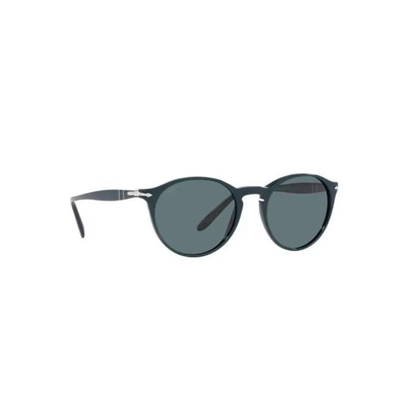 PERSOL Plate Frame Oval Sunglasses Men's Dark Blue-1
