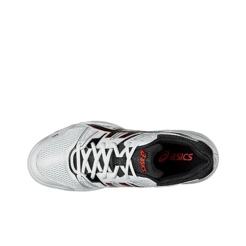 Asics Gel-Rocket 7 Wear-Resistant Low-Top Training Shoes Men's White Black-3