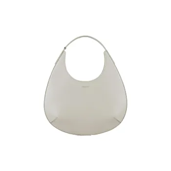 GIORGIO ARMANI Cow Leather Handbag Small Size Women's White