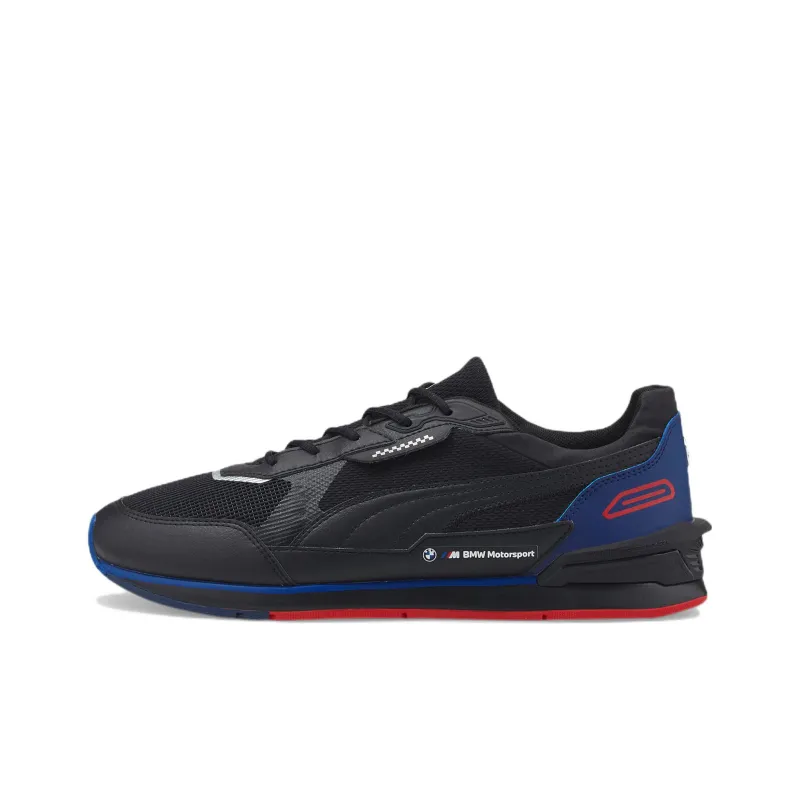 PUMA Bmw M Motorsport Low Racer Cushioning Lightweight Low-Top Training Shoes Men's Black Blue-0
