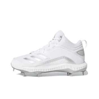 Adidas Icon 6 Bounce Mid Cleats Anti-Slip Wear-Resistant Low-Top Training Shoes Men's White