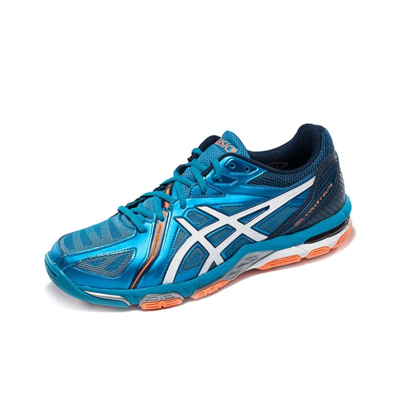 Asics Gel-Volley Elite 3 Wear-Resistant Low-Top Training Shoes Men's Blue-2