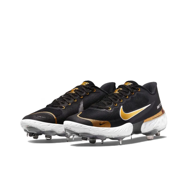 Nike Alpha Huarache Elite 3 Low 'Black Metallic Gold'-2