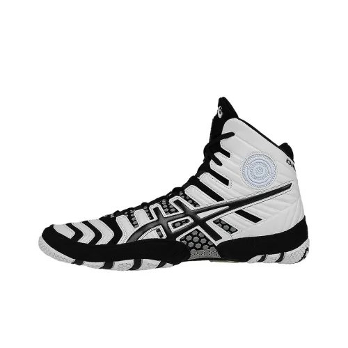 Asics Wear-Resistant High-Top Training Shoes Men's White Black