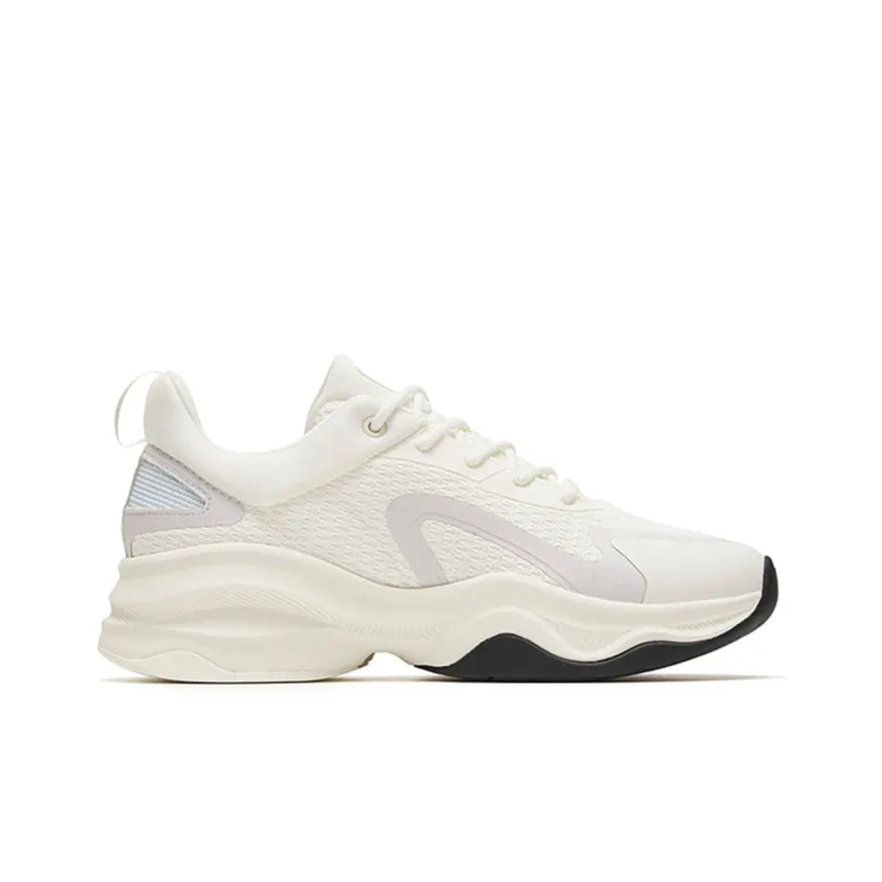 Anta Cushioning Anti Slip And Wear Resistant Low Top Training Shoes Women's White Gray Blue-1