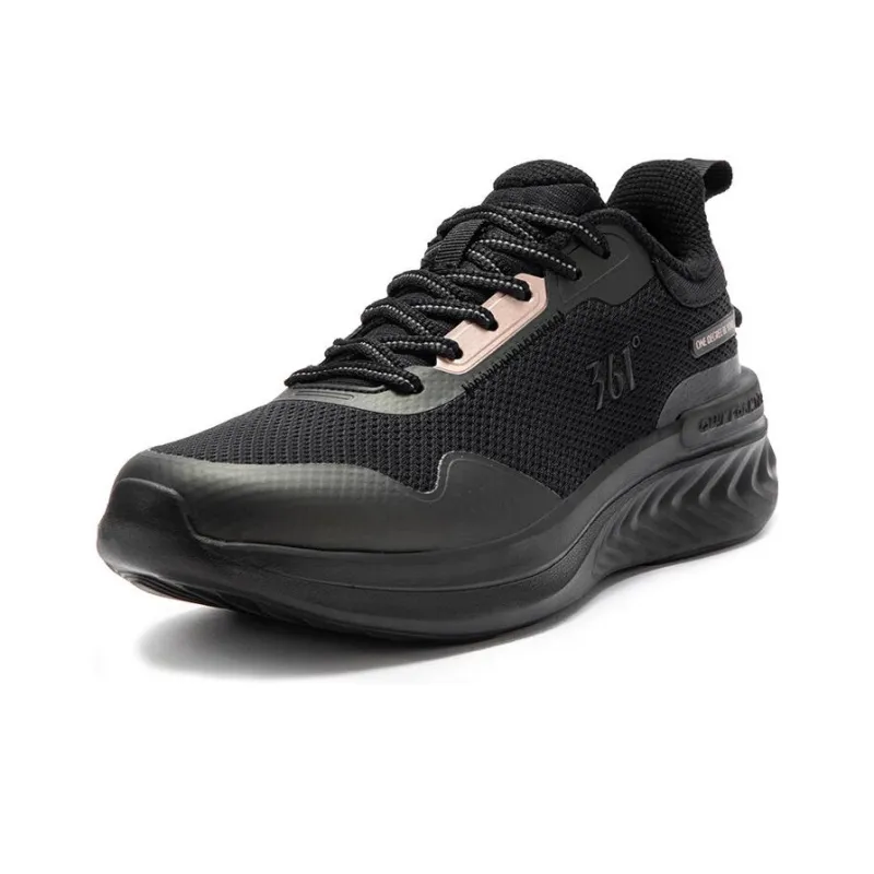 361° Anti Slip And Wear Resistant Breathable Low Top Running Shoes Women's Black Pink-1