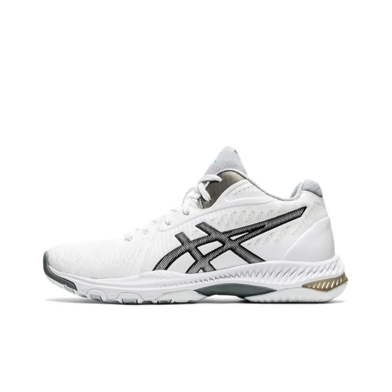Asics Gel-Netburner Ballistic MT Ballistic FF MT 2 Anti-Slip Wear-Resistant Mid-Top Training Shoes Women's White Gray-0