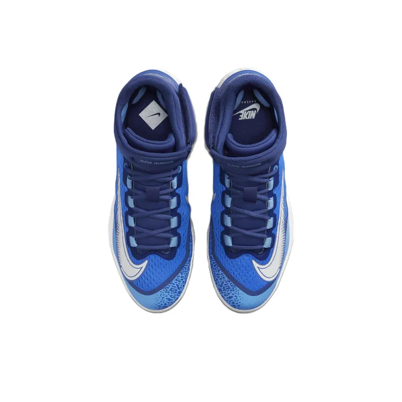 Nike Alpha Huarache Elite 4 Mid 'Hyper Royal White'-3