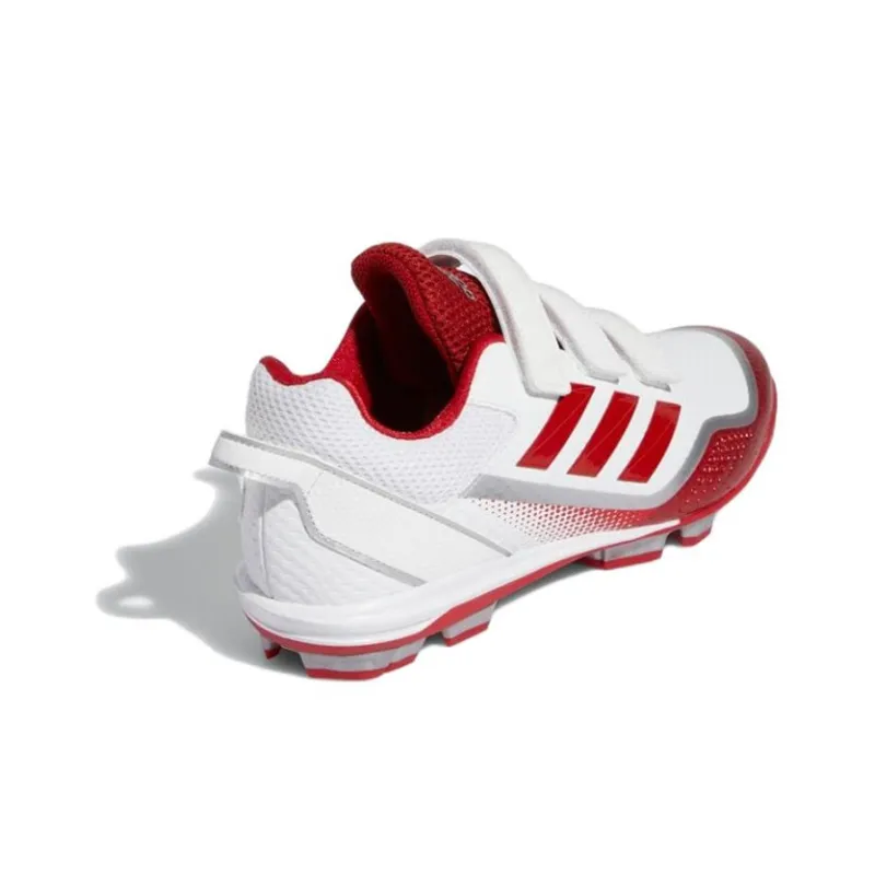 Adidas Stabile Point Low Cleats Anti Slip Wear Resistant Low Top Training Shoes Men's Red White-3