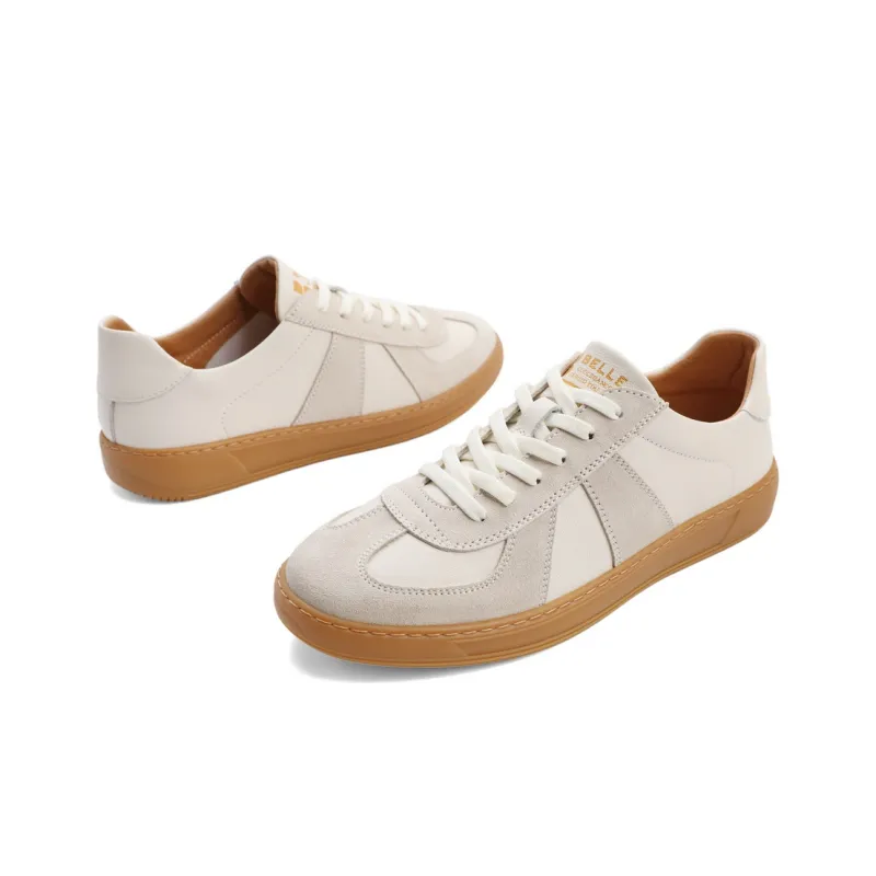 BELLE Stylish Skateboarding Shoes Men's White-5