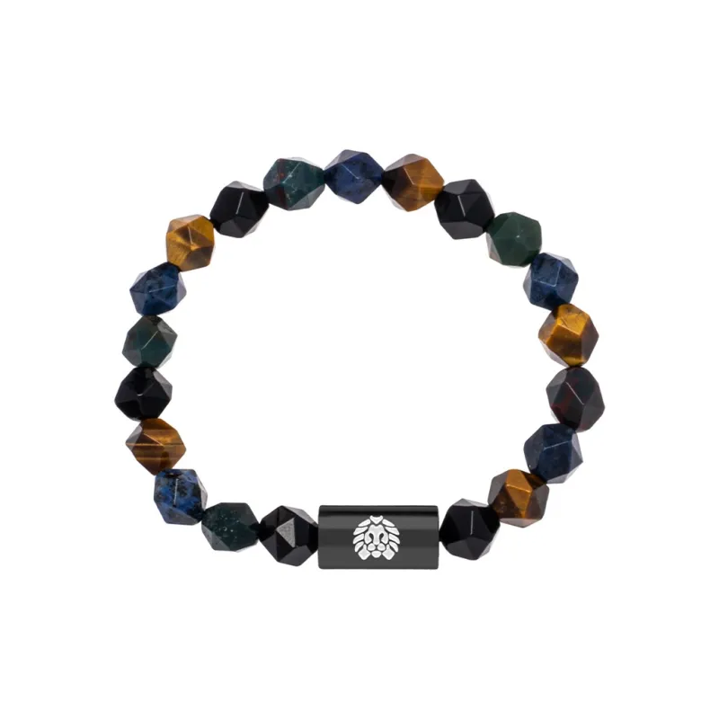 Rastaclat Bloodstone Small Lion Chinese Style Beaded Bracelet Unisex-1