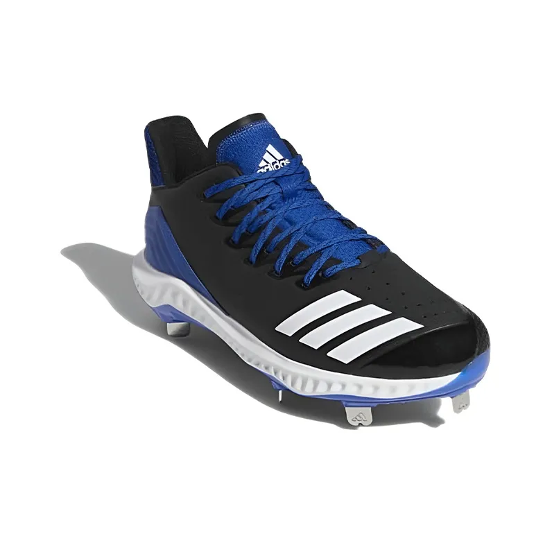 Adidas Icon Bounce Cleats Wear-Resistant Low-Top Training Shoes Men's Black Blue-2