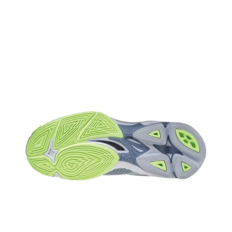 Mizuno Wave Lightning Z7 Anti-Slip And Wear-Resistant Breathable Low-Top Training Shoes Women's Gray White Green-4