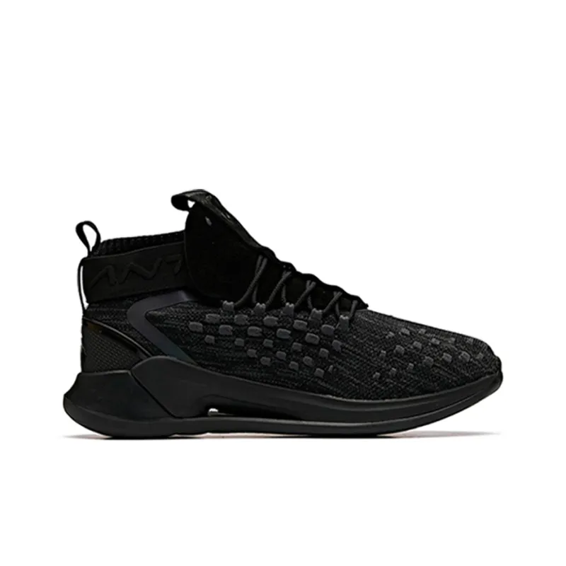 Anta Cushioning, Slip Resistant, Abrasion Resistant, Breathable Low Top Training Shoes Men's Black Yellow-1