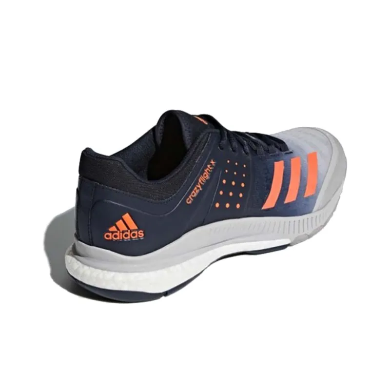 Adidas Crazyflight Volleyball Wear Resistant Slip Resistant Low Top Training Shoes Men's Dark Blue-3