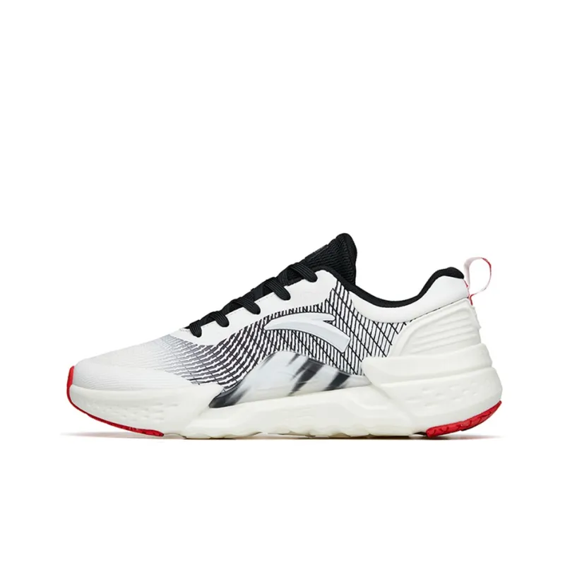 ANTA Training Shoes Men Low Top Ivory White/Black-0