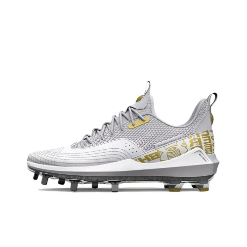 Under Armour Harper 7 Low White Metallic Gold