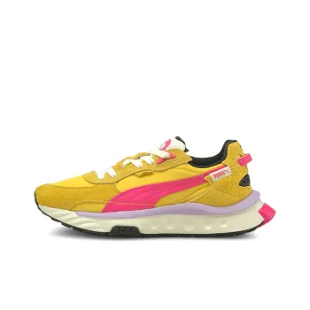 PUMA Wild Rider Series Training Shoes Unisex Low-Top Yellow/Black/Pink