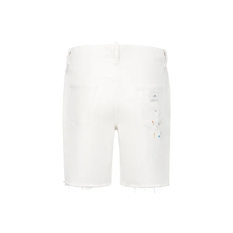 23R+ Denim Shorts Men White-1