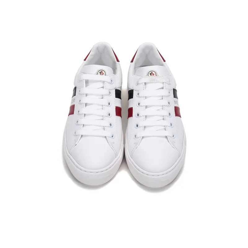 Moncler Low Top Stylish Skateboarding Shoes Women's White Red Tail-3