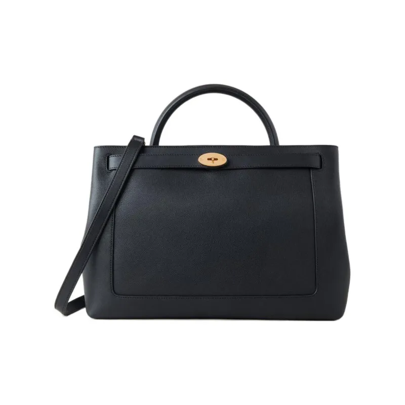 Mulberry Calfskin Shoulder Bag, Crossbody Bag, Handbag Women's Black-0