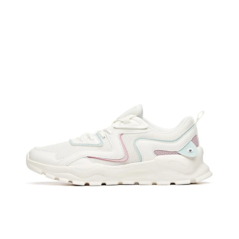 ANTA Variety Training Collection Training Shoes Women's Low Top Ivory White/Gray Purple/Cyan-0