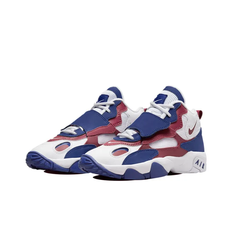 Nike Air Max Speed Turf Cushioning Anti Slip And Wear Resistant Mid Top Training Shoes GS White Blue Red-2