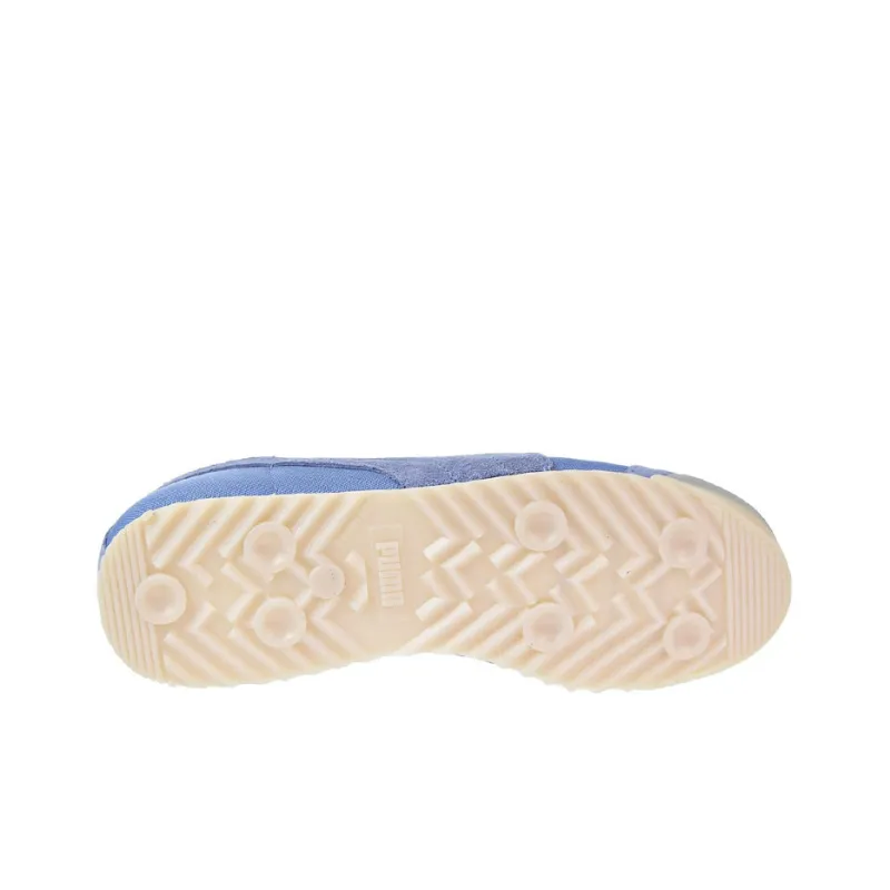 PUMA Roma Mated Clay Cushioning Wear-Resistant Low-Top Training Shoes Men's Blue White-4