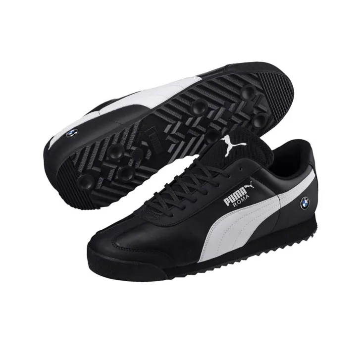BMW x PUMA BMW M Series Roma Anti-Slip Wear-Resistant Low-Top Training Shoes Men's Black-3