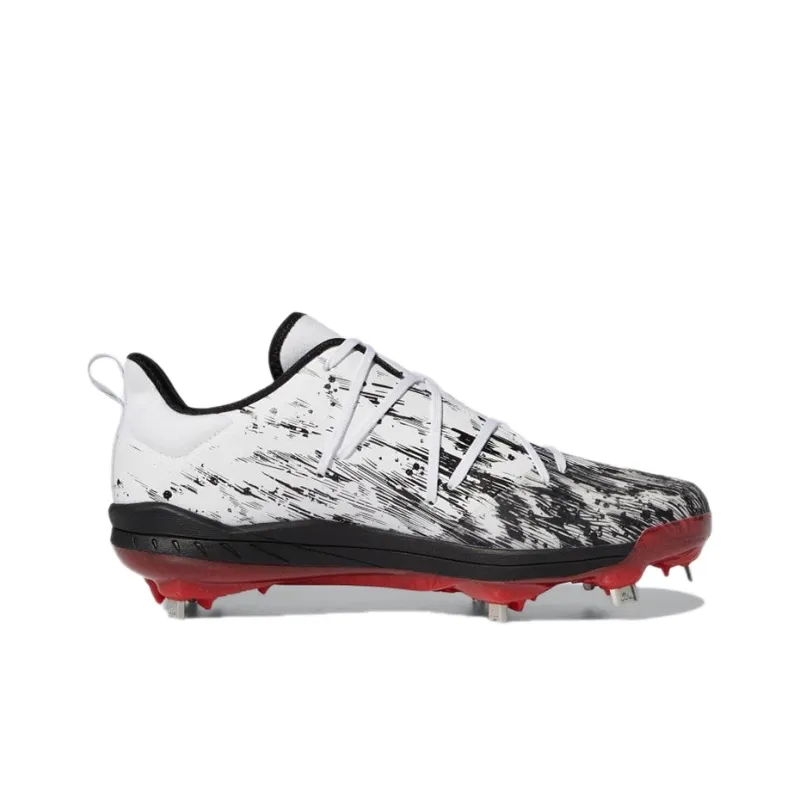 Adidas Adizero Afterburner 7 Cleats Low-Top Training Shoes Men's White Black Red-1