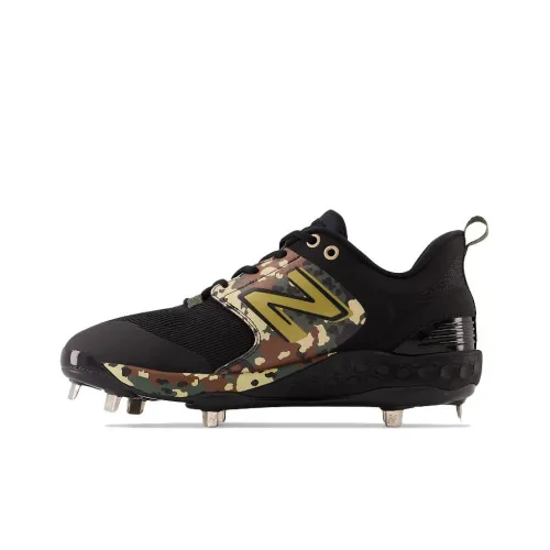 New Balance NB Fresh Foam X 3000v6 Armed Forces Day Cushioned Slip-Resistant Low-Top Baseball Shoes Men's Black Yellow
