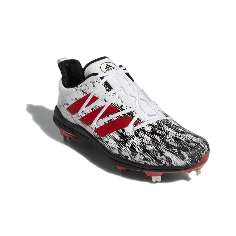 Adidas Adizero Afterburner 7 Cleats Low-Top Training Shoes Men's White Black Red-2
